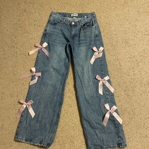 Disclosure Jeans with Pink Bows!💕